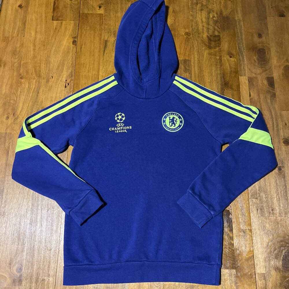 Adidas Chelsea Football Club youth boys hooded sweatshirt hoodie medium